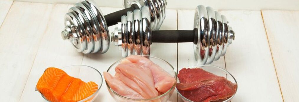 Vis-, gevogelte- en rundvleesfilets in het eiwitdieetmenu
