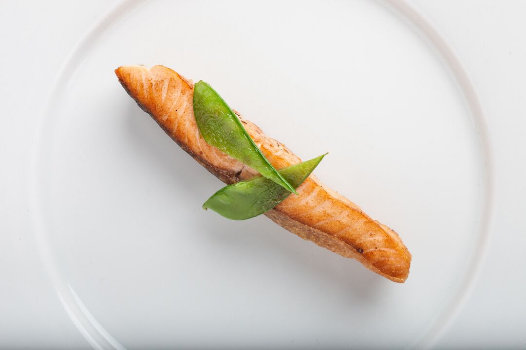 Gebakken witte vis in het dieetmenu Favoriet.